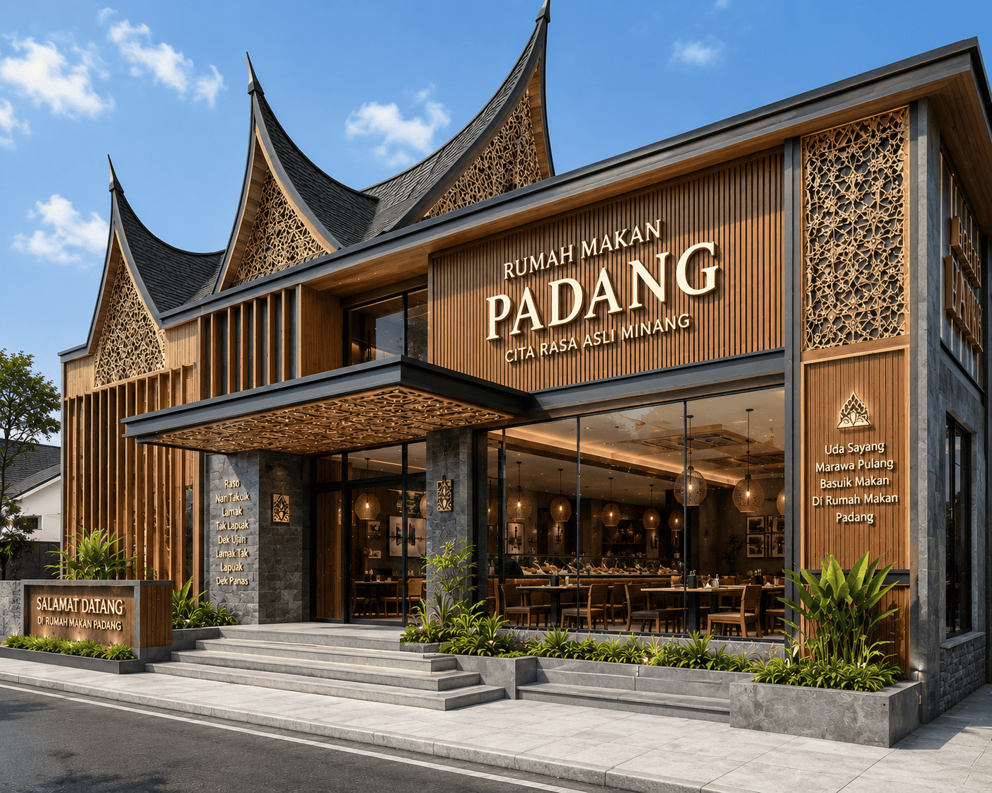 Desain Kafe Restoran Lombok - Go Arsitek