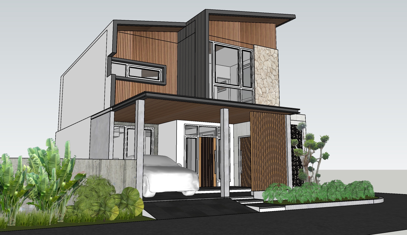 Gambar PBG Rumah Tropis Makassar - Go Arsitek