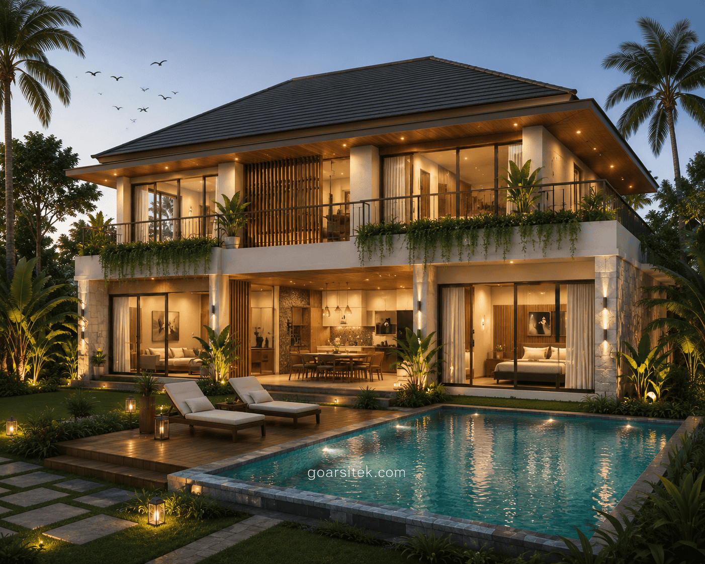 Desain Villa Kaur - Go Arsitek