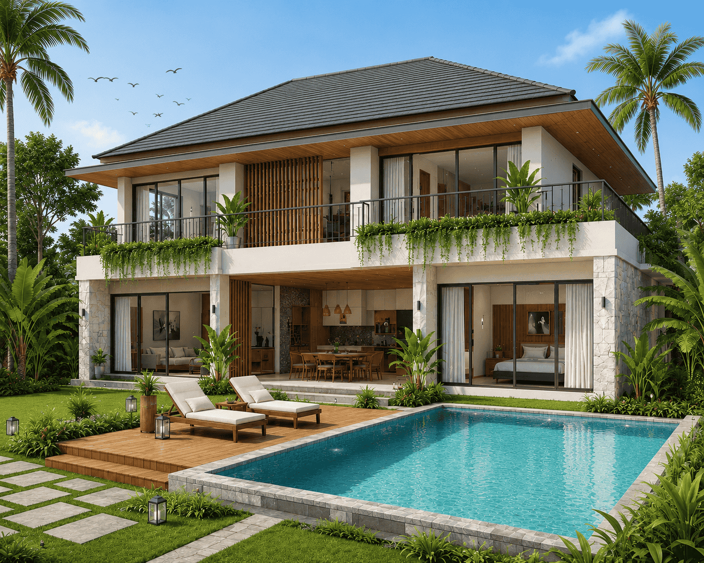 Desain Villa Balikpapan - Go Arsitek