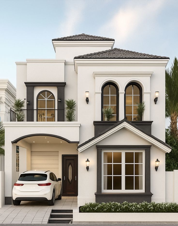 Desain rumah american style luas elegan modern