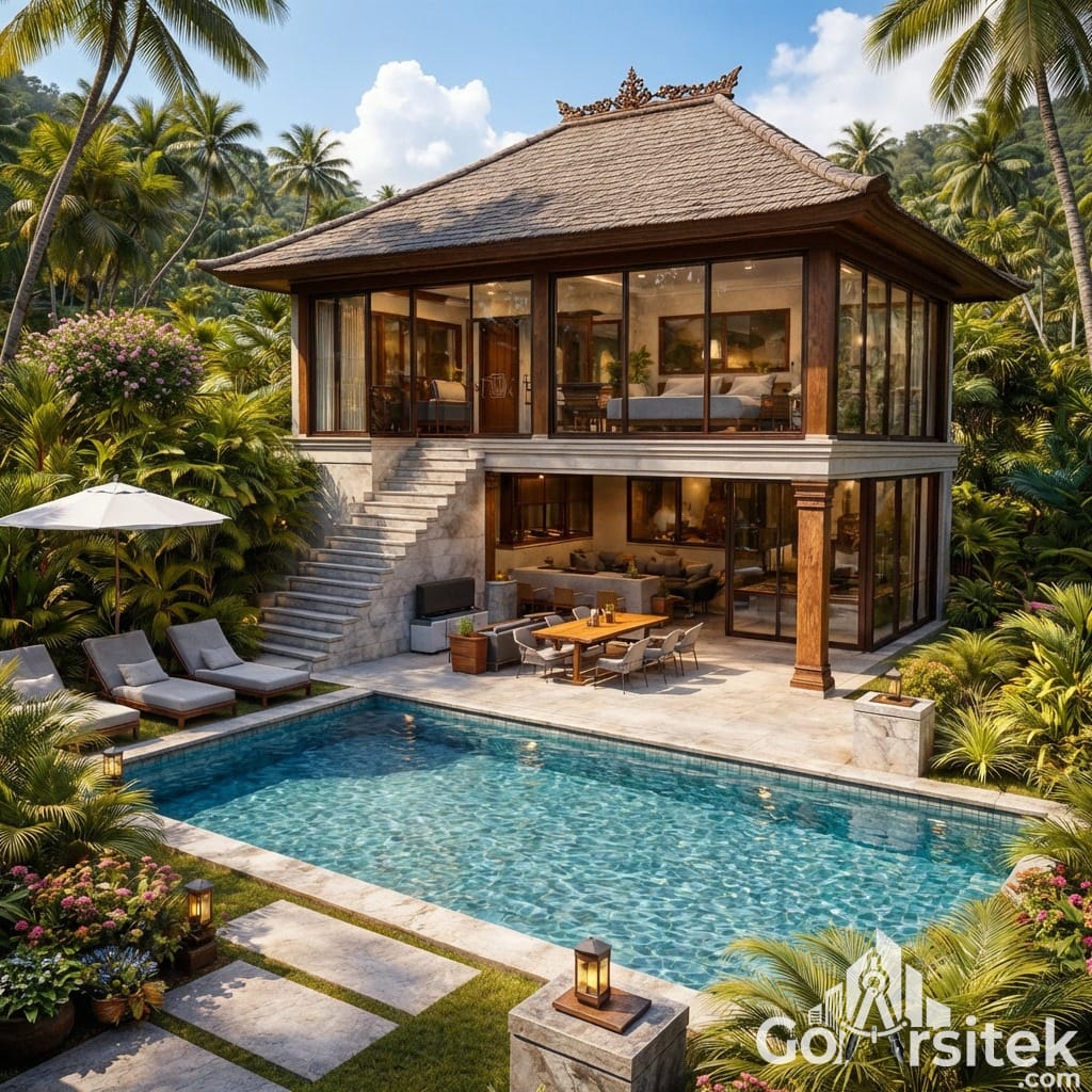 Desain villa modern