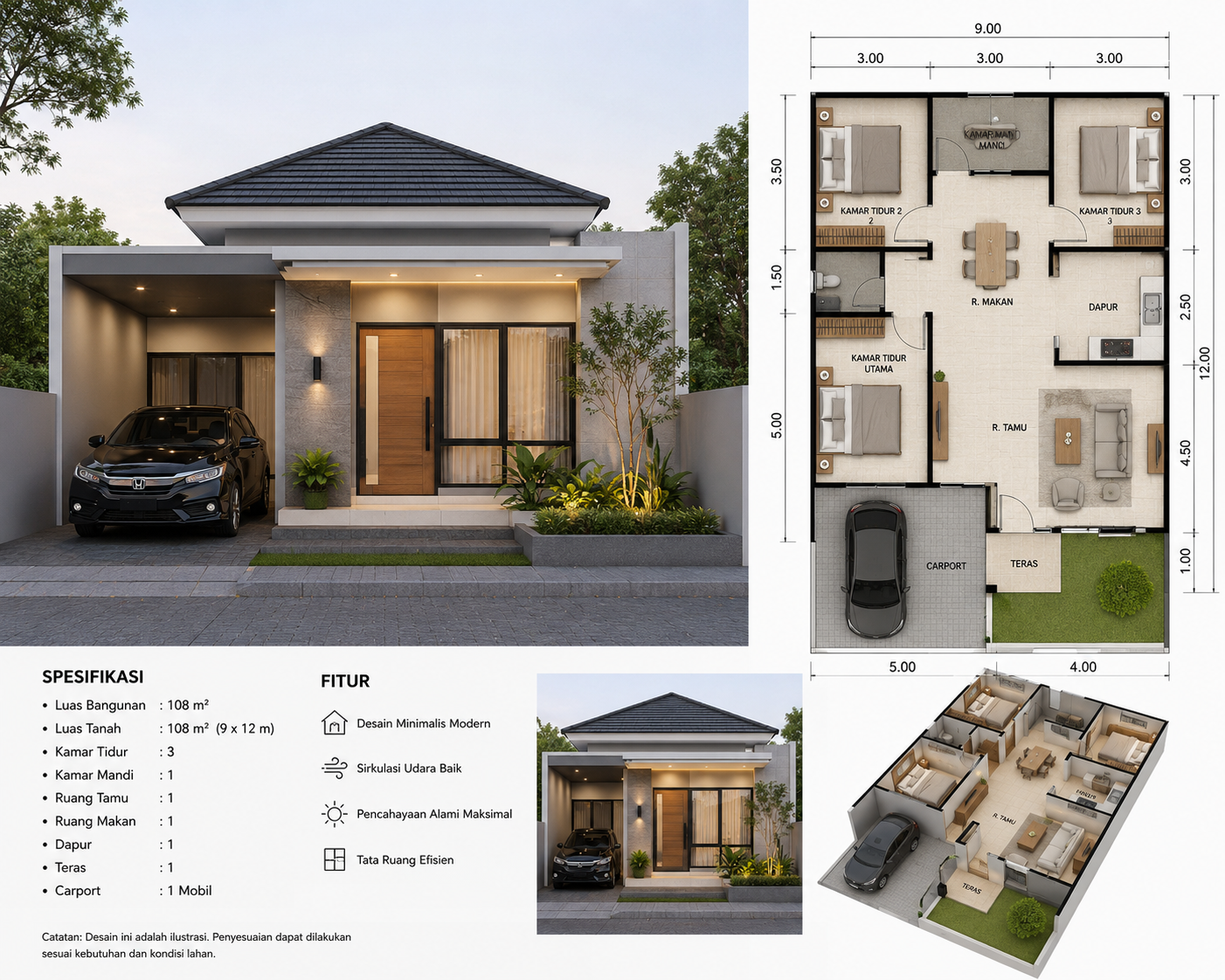 Desain rumah scandinavian