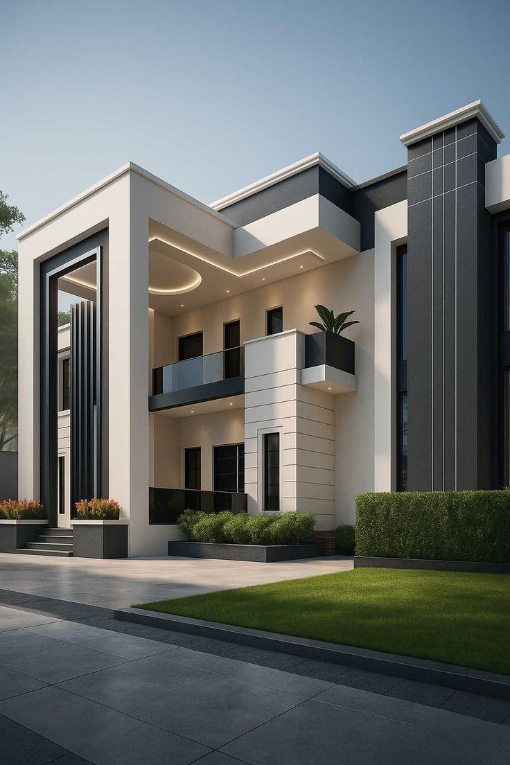 Desain rumah modern minimalis 2 lantai karya arsitek