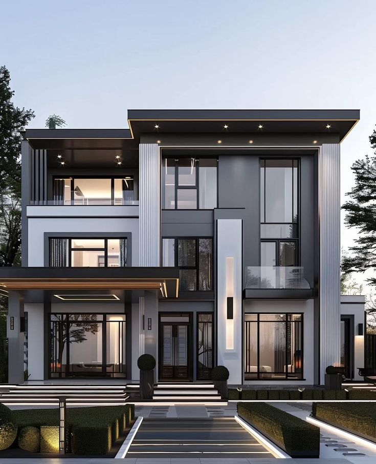 Desain rumah modern minimalis 2 lantai karya arsitek