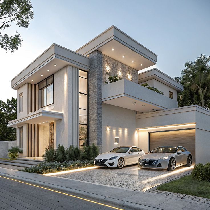 Desain rumah modern minimalis 2 lantai karya arsitek