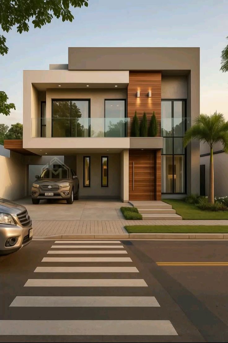 Desain rumah modern minimalis 2 lantai karya arsitek