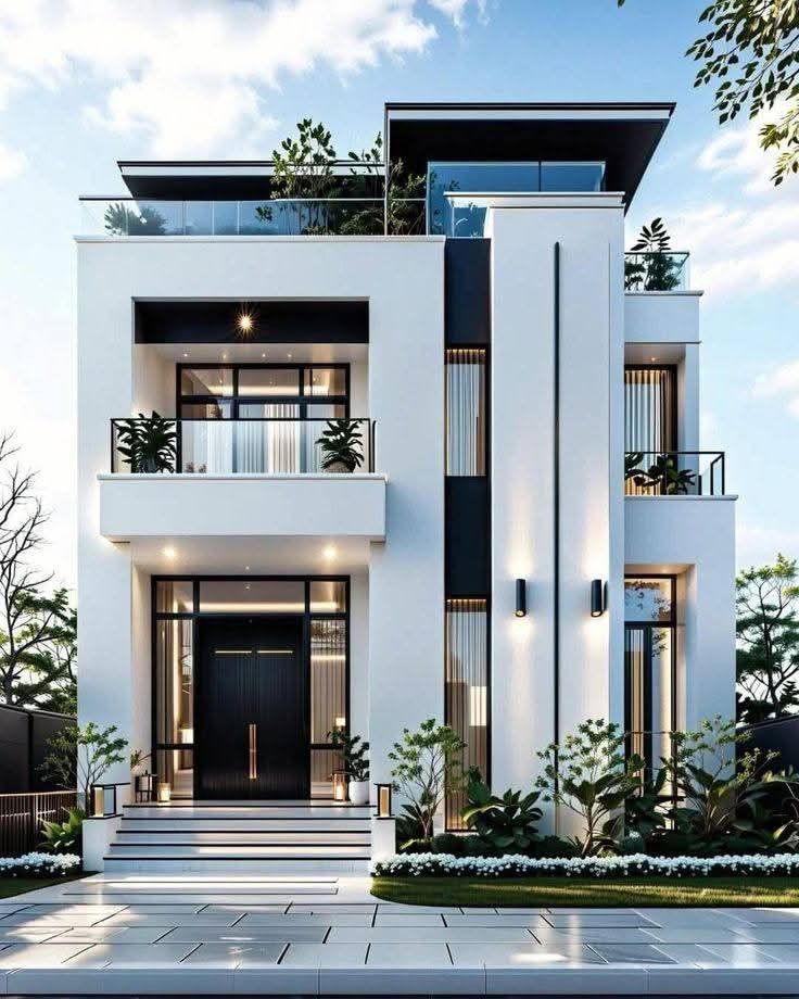 Desain rumah modern minimalis 2 lantai karya arsitek
