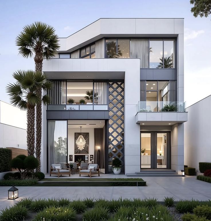 Desain rumah modern minimalis 2 lantai karya arsitek