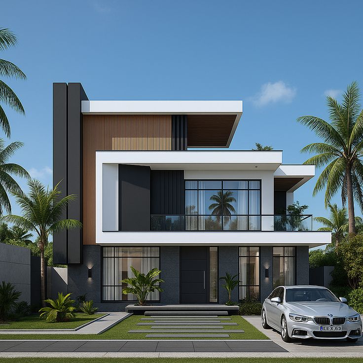 Desain rumah modern minimalis 2 lantai karya arsitek