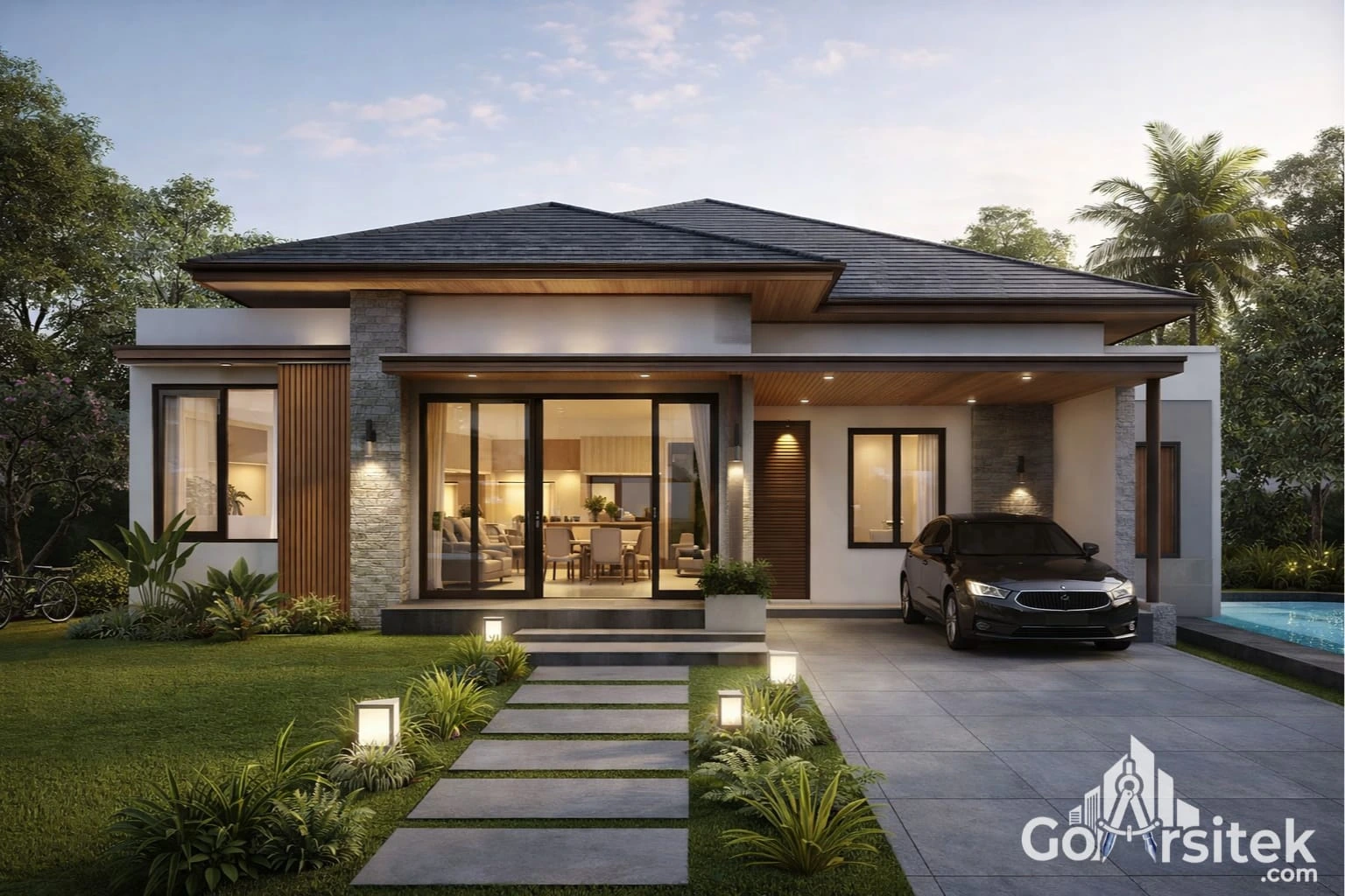 Hasil Desain Rumah Profesional Go Arsitek